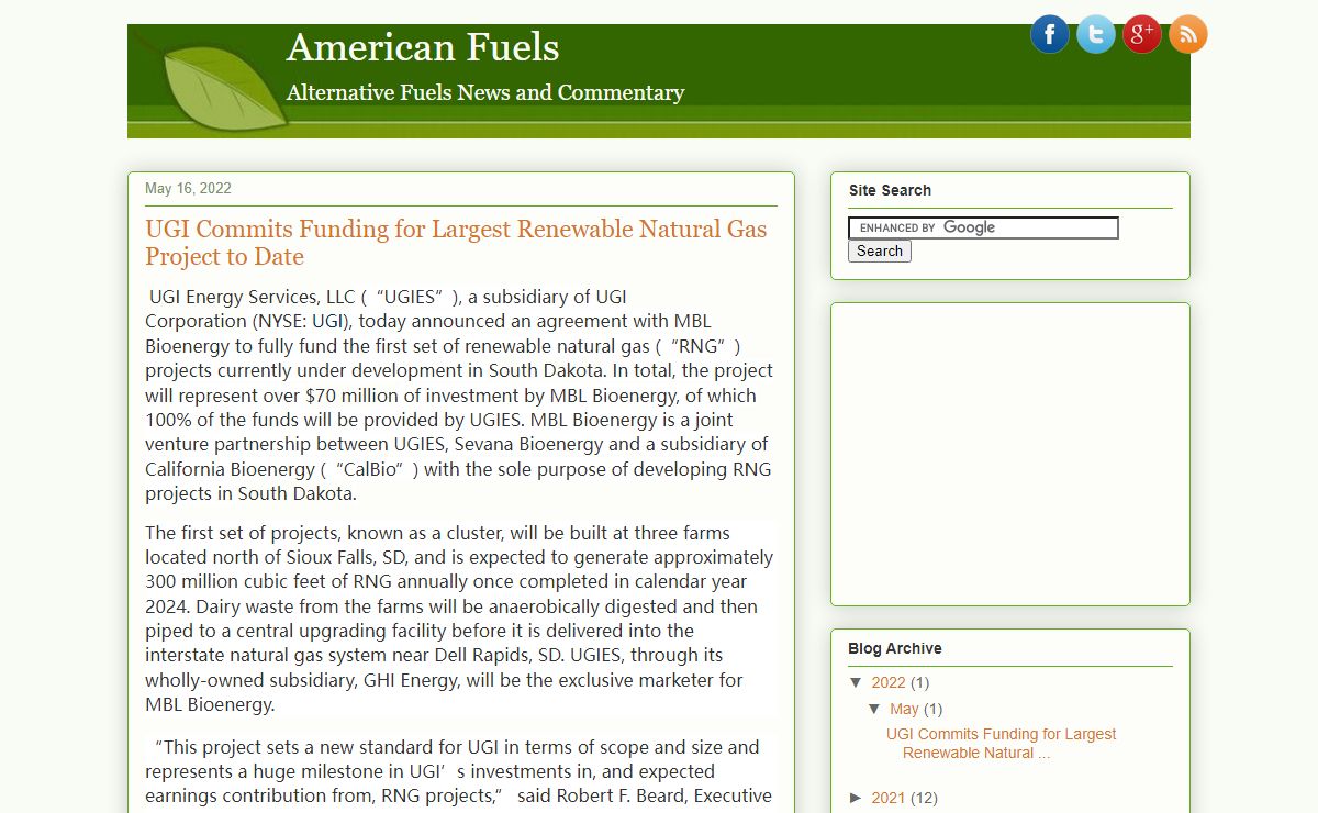 American Fuels - Alternative Fuels News and Commentary