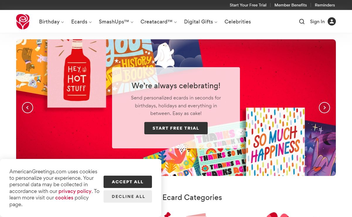 Greeting Cards, Ecards & More | Try for Free | American Greetings