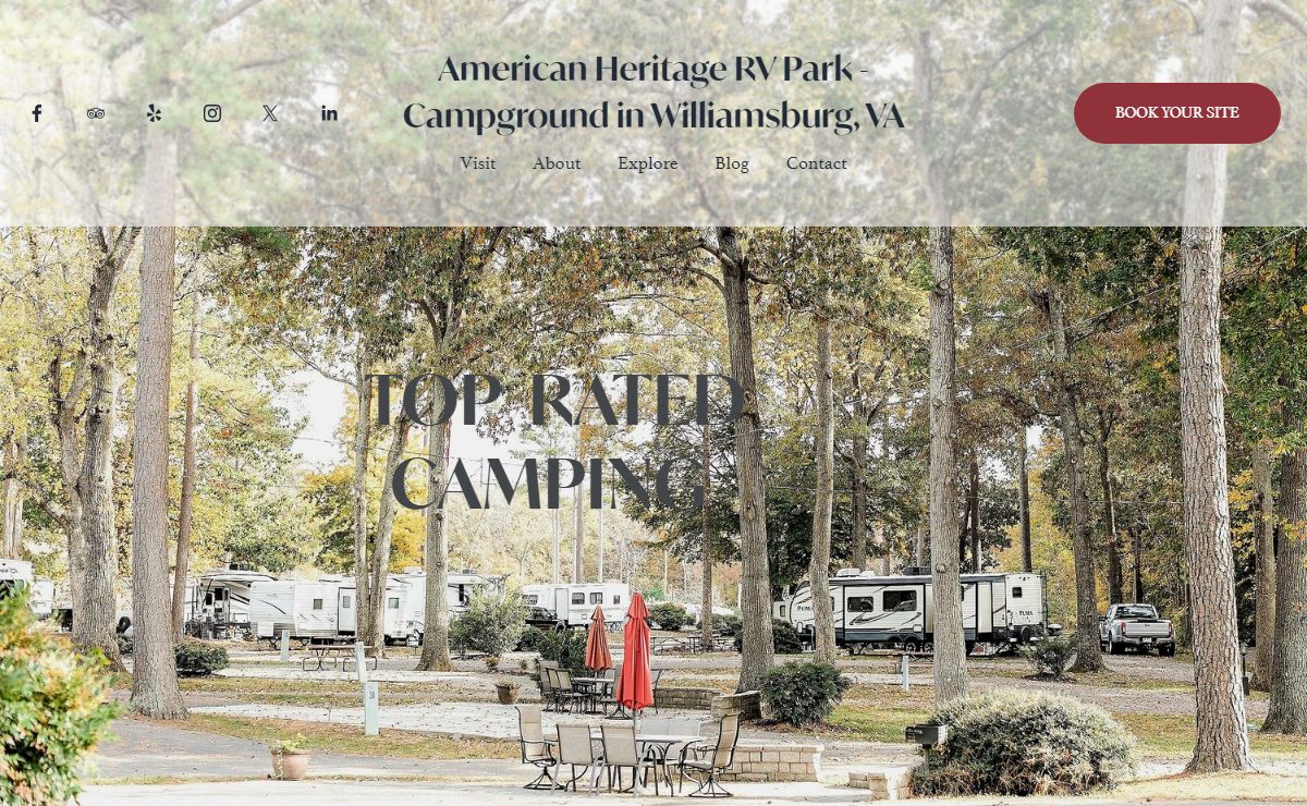Best Campgrounds in Williamsburg, VA | American Heritage RV Park
