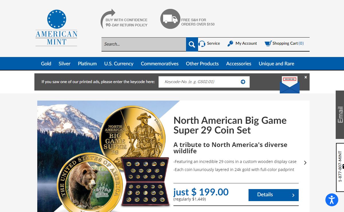 Exclusive Gold and Silver Coins, Commemoratives | American Mint