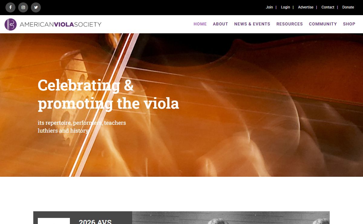 Home - Welcome to the American Viola Society!