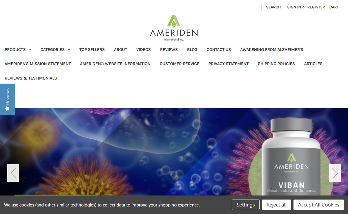 Ameriden International Inc. - Rhodiola Rosea & The Original Olive Leaf Extract