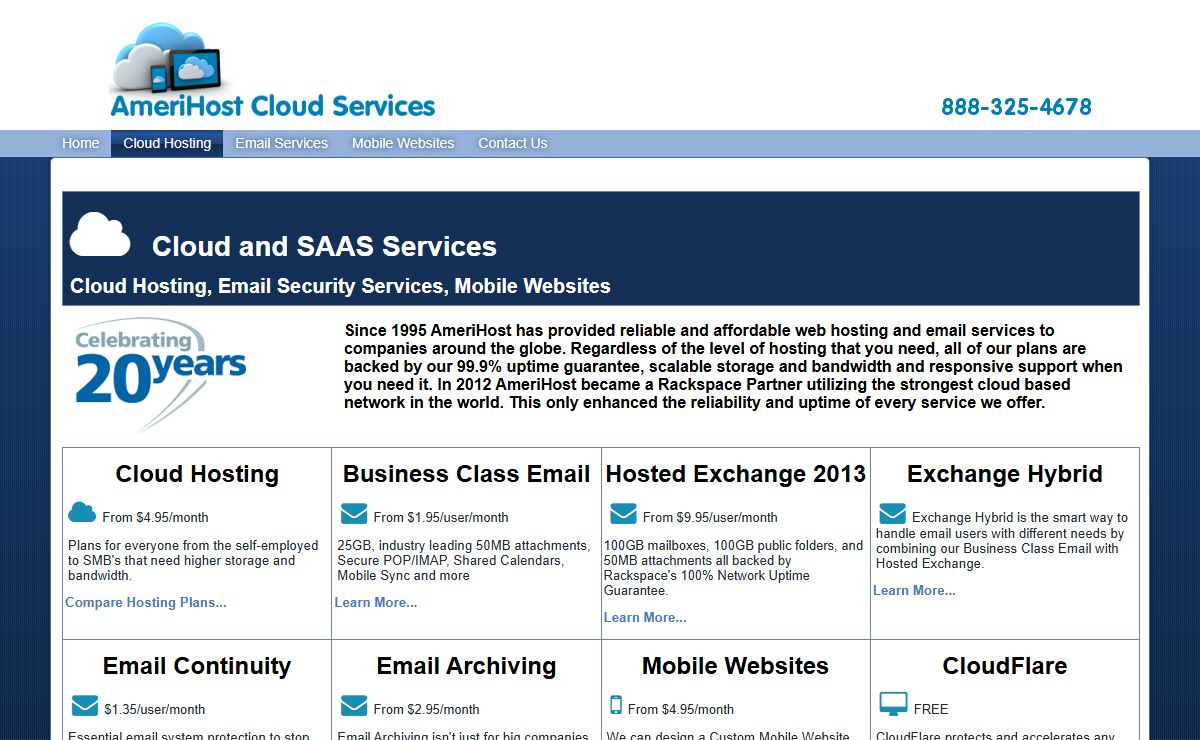 AmeriHost Cloud Services Home