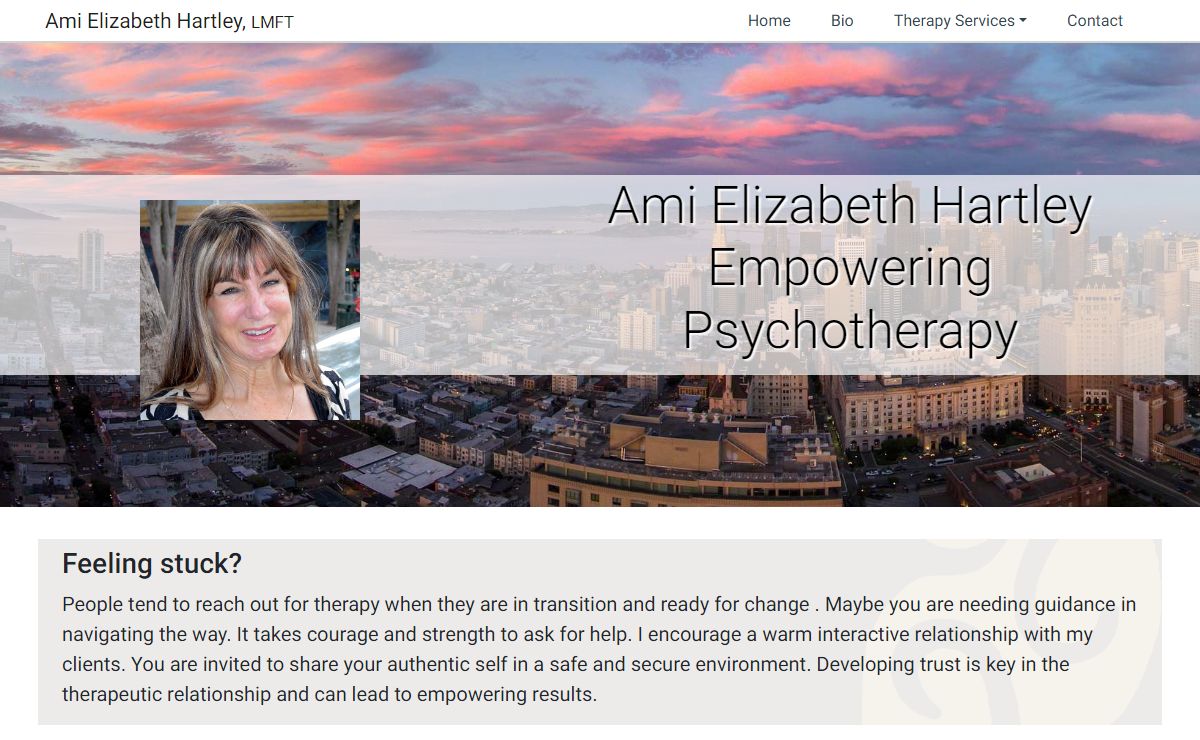 Psychotherapist / Counselor in San Francisco | Ami E. Hartley | Healthy Dating Coach
