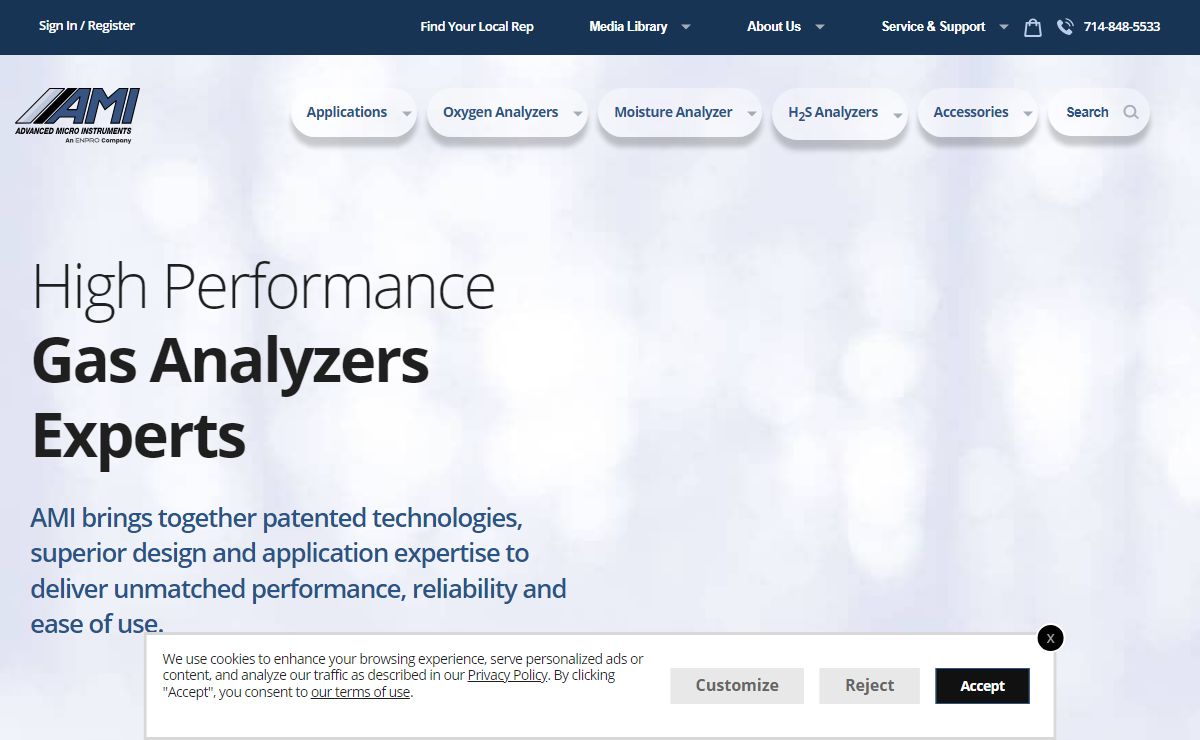 Advanced Micro Instruments Gas &amp; Moisture Analyzers - AMI