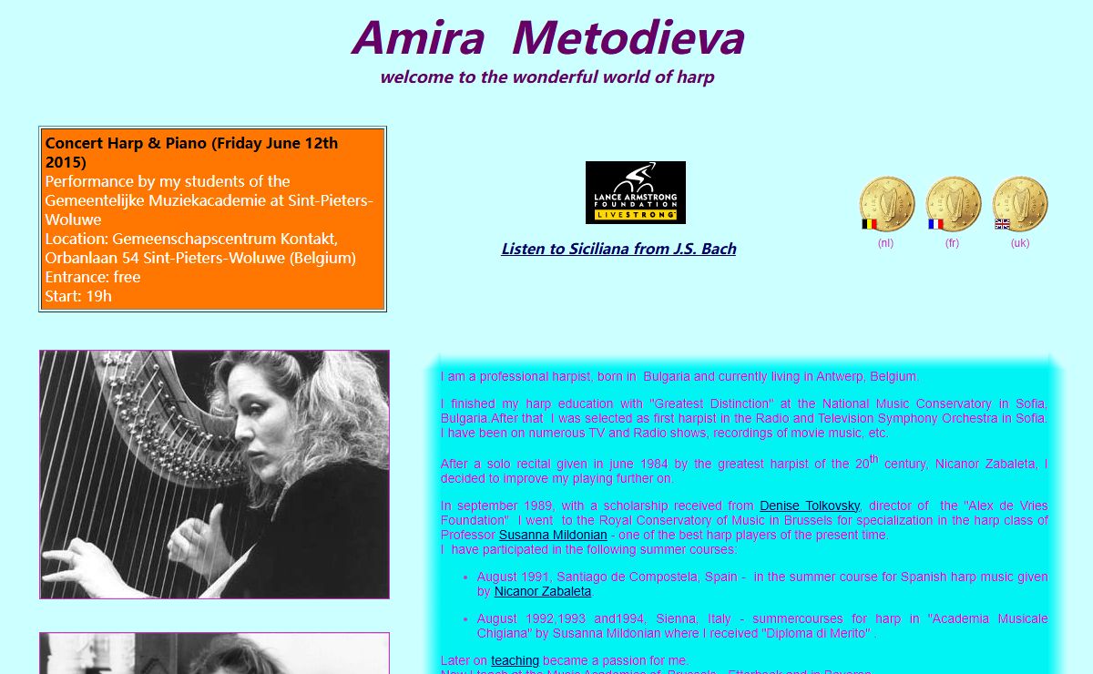Amira Metodieva - a harpist's world