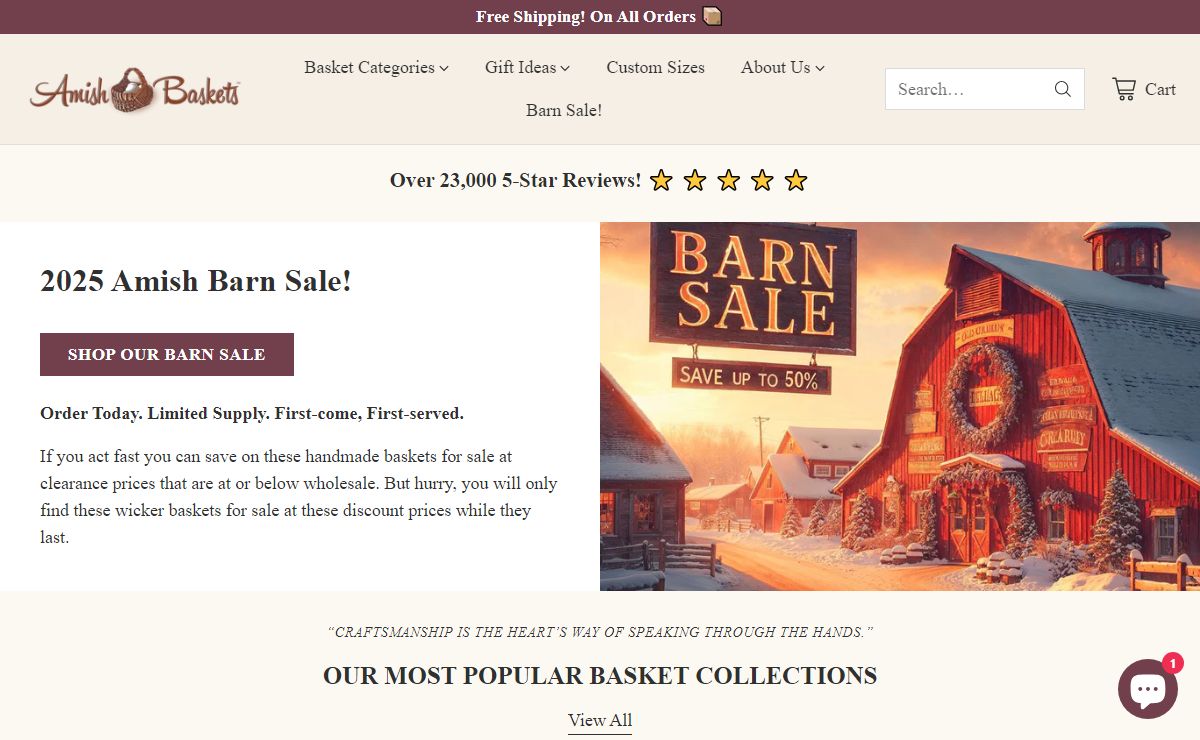 Amish Baskets - Genuine Handmade Amish Craftsmanship