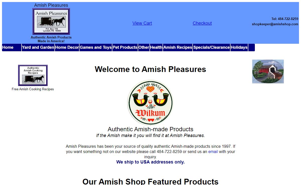 Amish Products Amish Made Crafts Online Amish Store - Amishshop.com