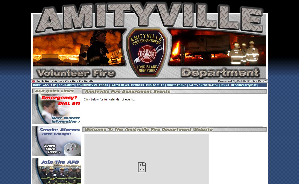 Amityville Volunteer Fire Department Community Home Page