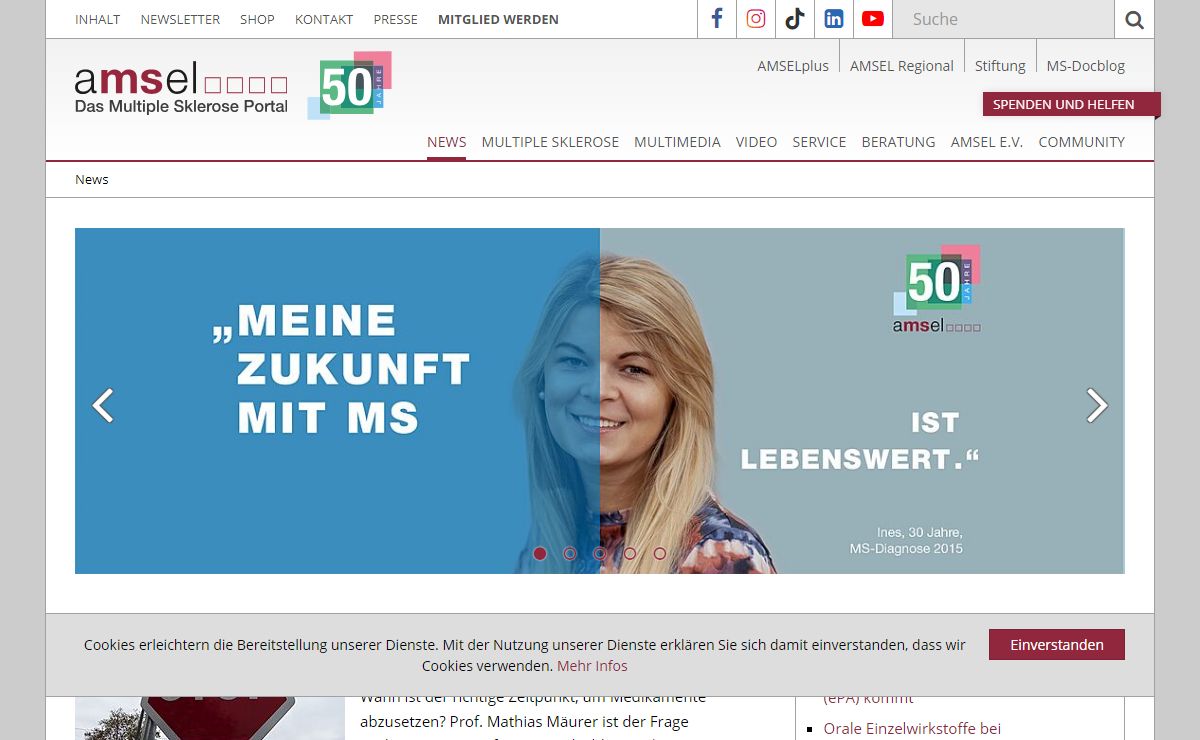 AMSEL - Multiple Sklerose News: Startseite - AMSEL e.V.