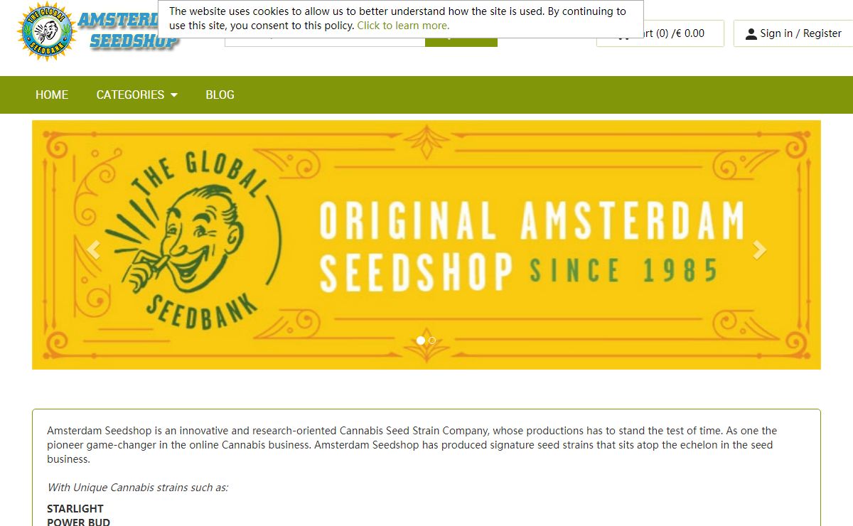 The original Amsterdam Seedshop - Amsterdamseeds.com