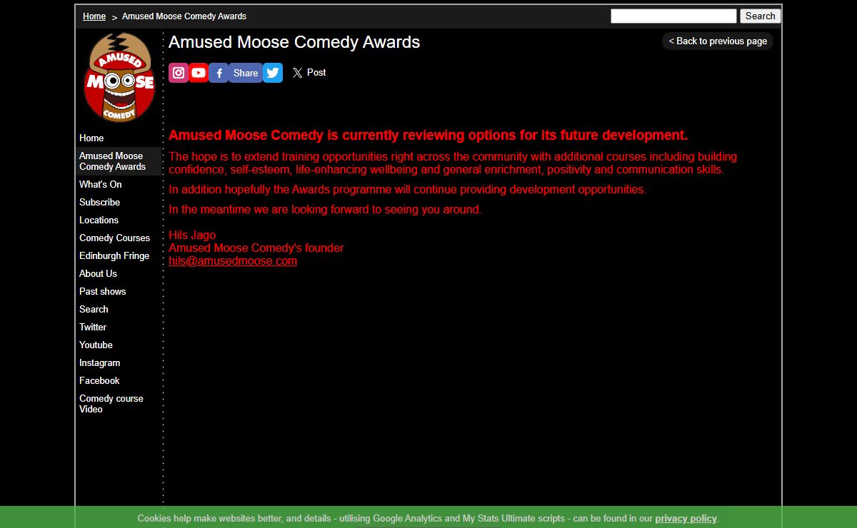 AmusedMoose | Comedy Awards | Stand-up Comedy Soho Kings Cross Awards Courses