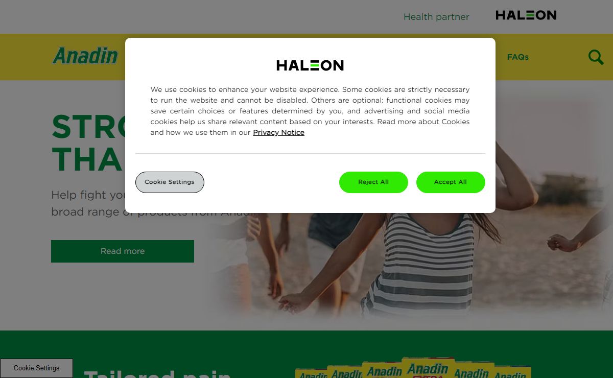 Pain Relief With Ibuprofen, Paracetamol & Aspirin | Anadin UK