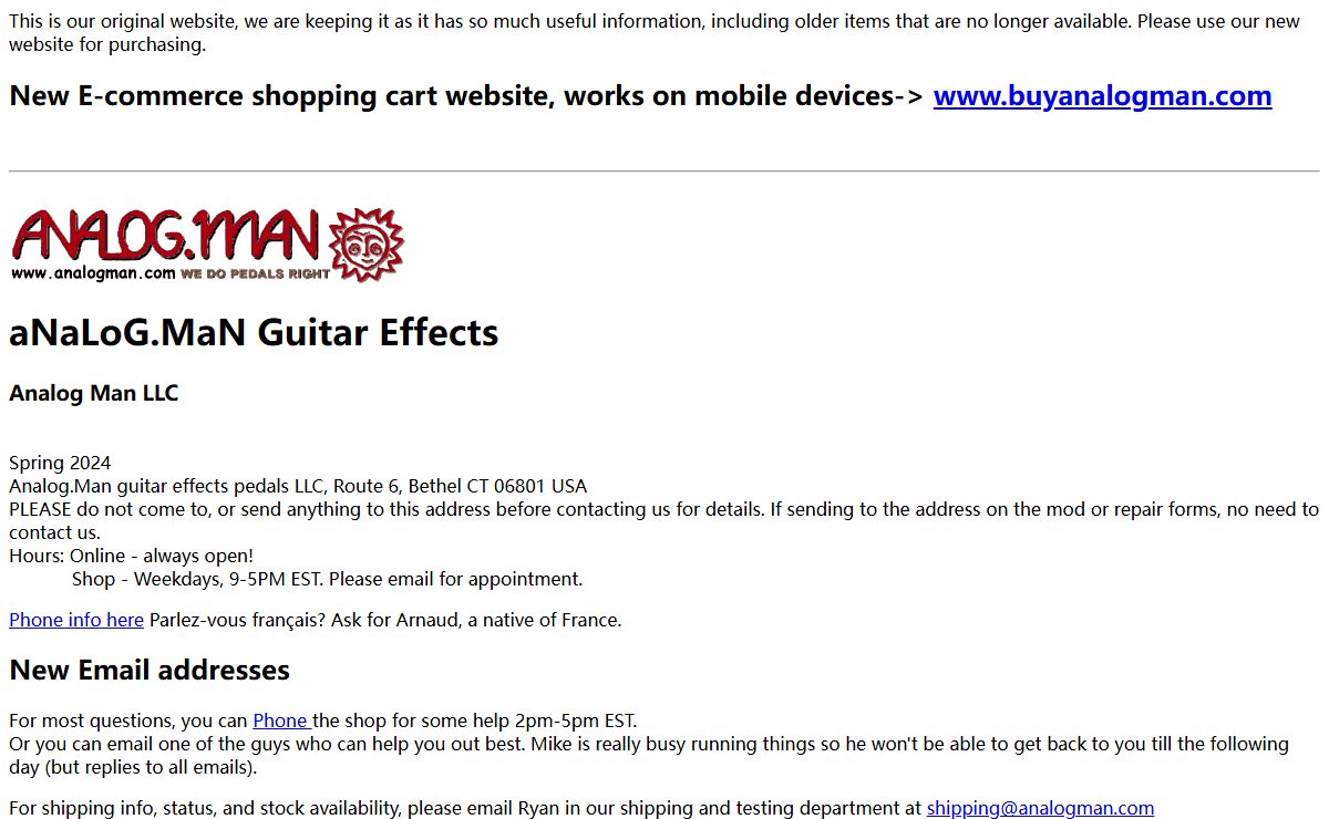 aNaLoG.MaN Custom Guitar Effects Pedals