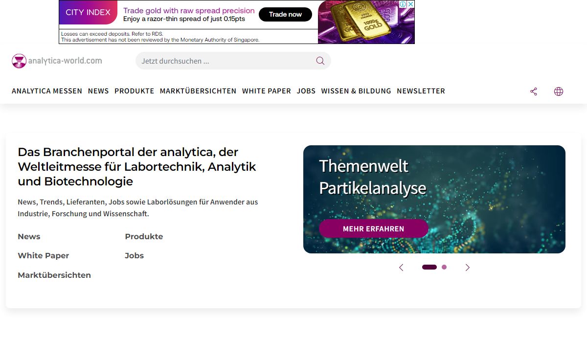 analytica-world.com - Das Fachportal für Analytik, Labortechnik
