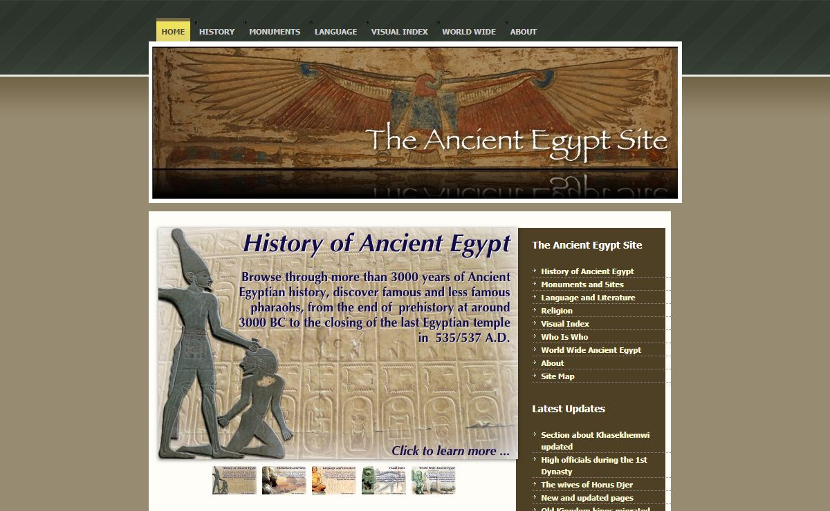 The Ancient Egypt Site - The wonders of Ancient Egypt at your fingertips
