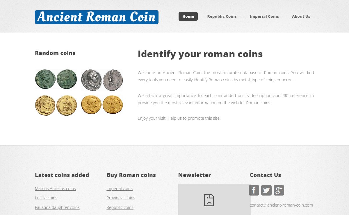 ANCIENT ROMAN COIN - OFFICIAL WEBSITE - Identify and estimate your roman coins