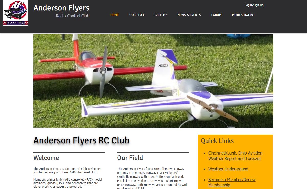 Radio Control Model Aircraft Club | Anderson Flyers Rc Club | Newtown