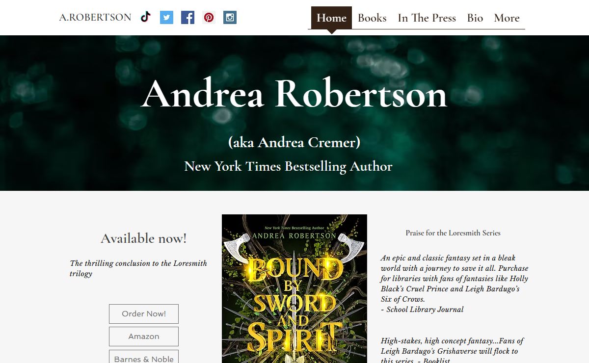 Author | Andrea Robertson | https://www.andrearobertsonbooks.com/