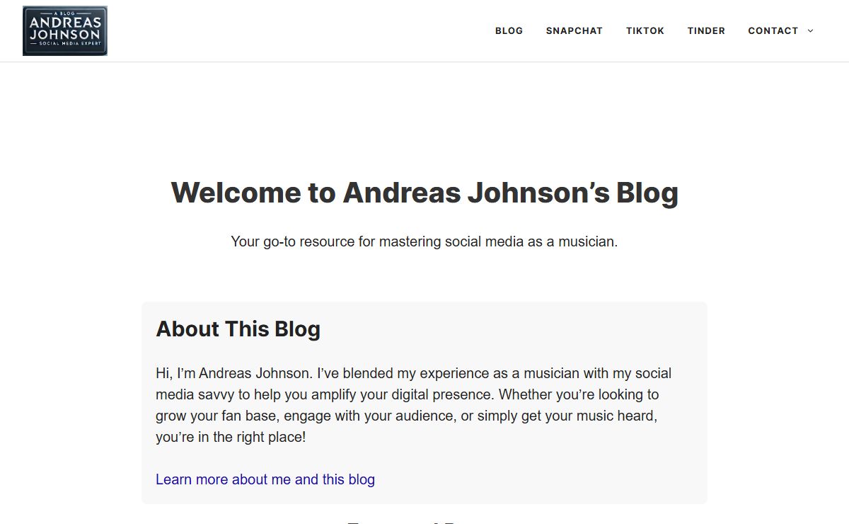Andreas Johnson - My Personal Blog