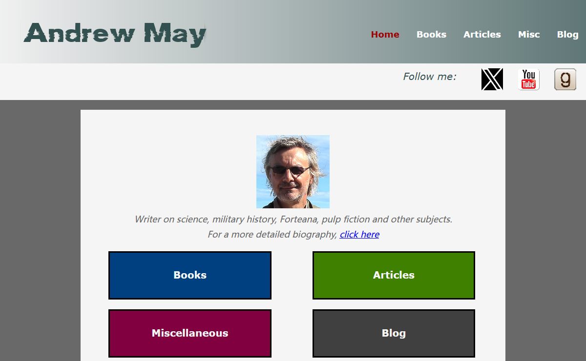 Andrew May - Freelance Author