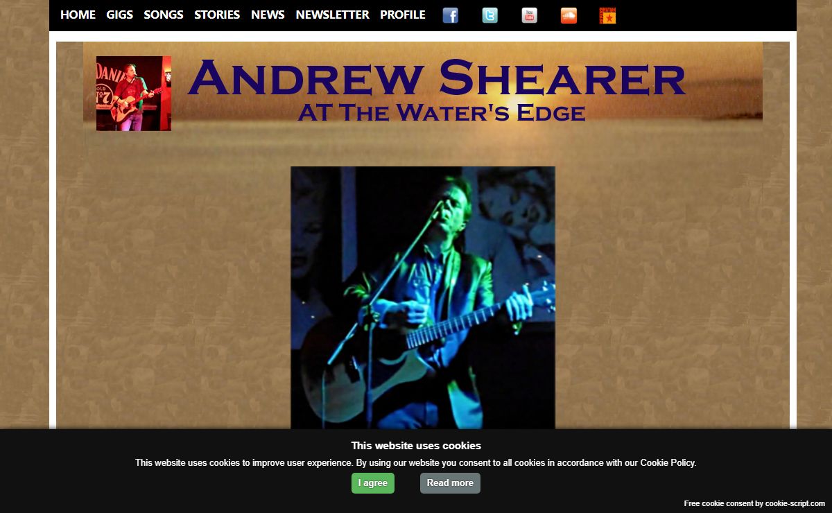 Andrew Shearer : Acoustic / Rock / Indie Singer-Songwriter, Live Music in Reading, Berkshire, UK; Writer; At The Water's Edge