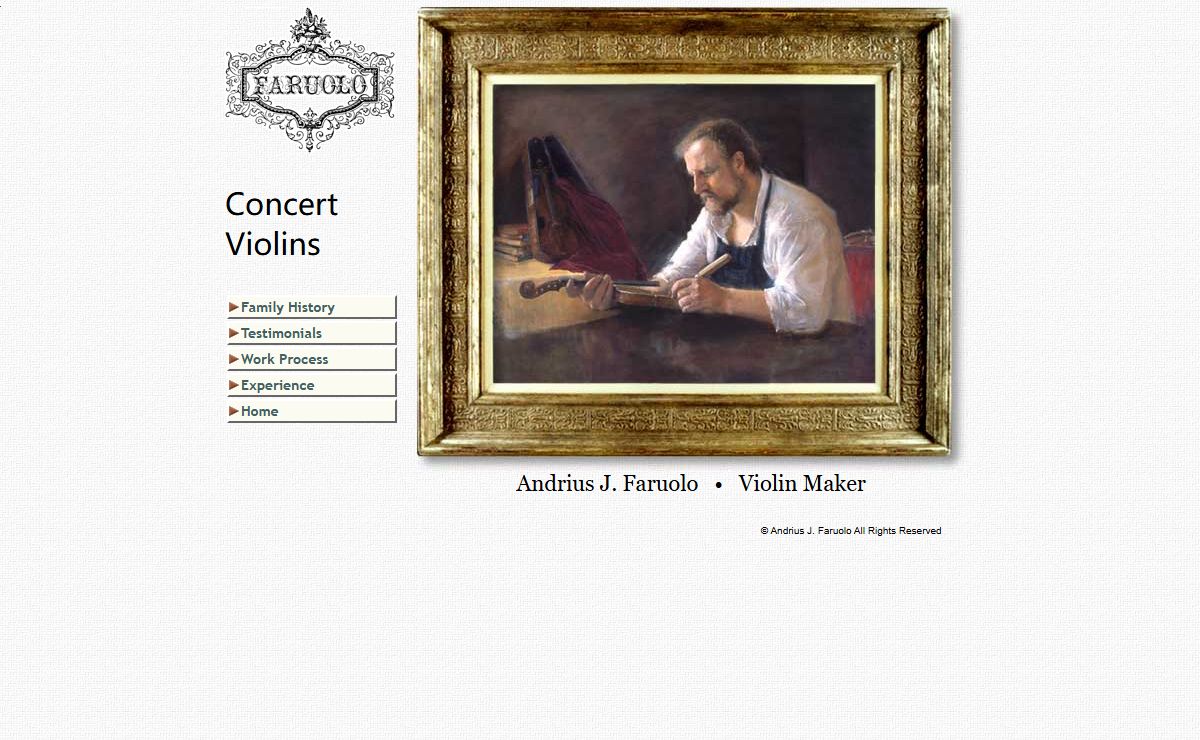 Violin Maker & Luthier Andrius Faruolo Concert Violins