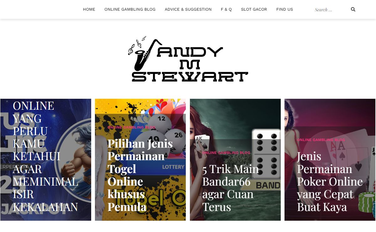 andymstewart - Situs Slot Online | Bandar Bola | Agen Casino Terpercaya