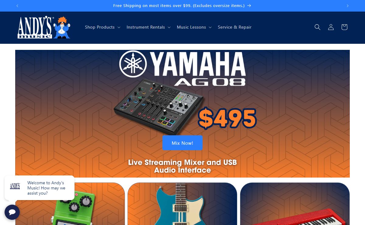 Andy's Music - Musical Instrument Sales, Service, Lessons, Rentals