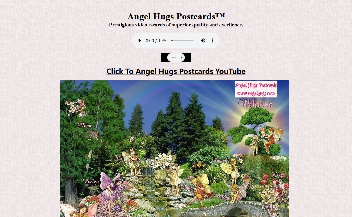 Angel Hugs Postcards™, Beautiful free internet video ecards