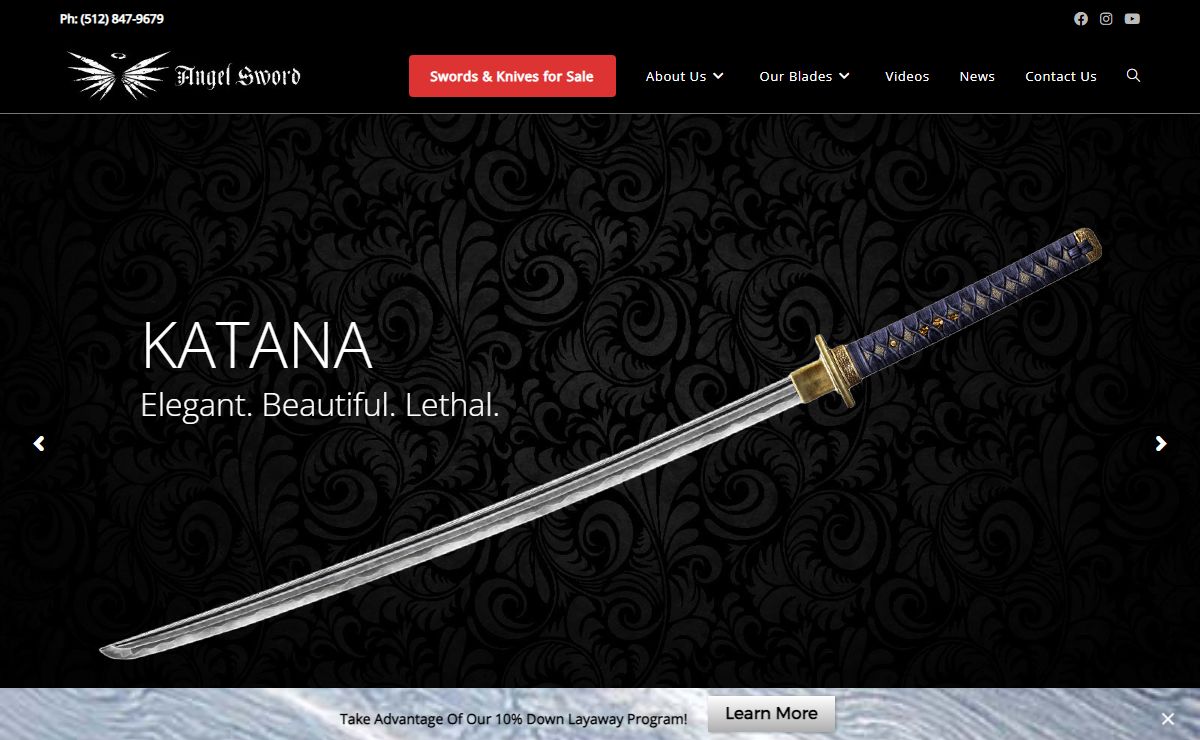 Custom Knives & Swords For Sale | Sharpest Blade You Will Ever Own!