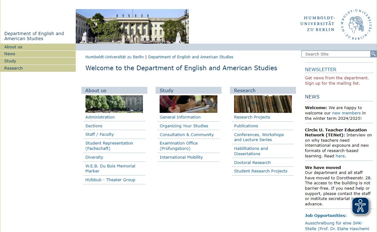 Welcome to the Department of English and American Studies — Department of English and American Studies