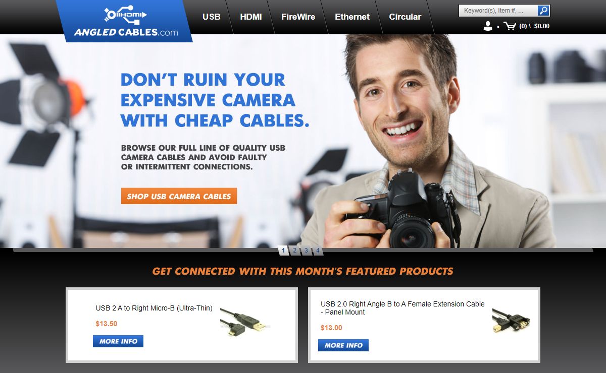 AngledCables | Webstore - Buy Right Angle USB Cables and other Short cables