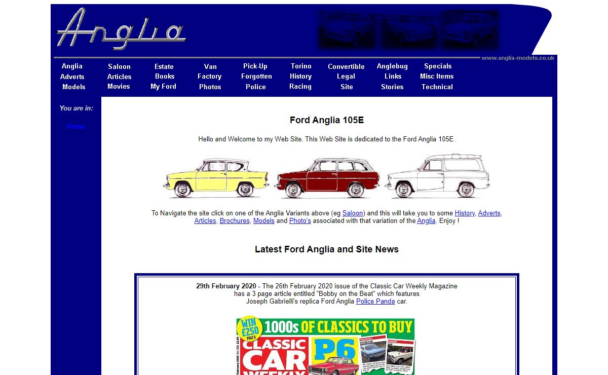 Anglia-Models - Ford Anglia 105E Homepage