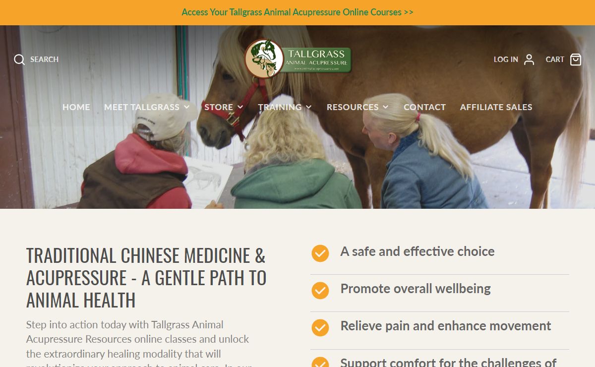 Tallgrass Animal Acupressure Training Essentials & Resources