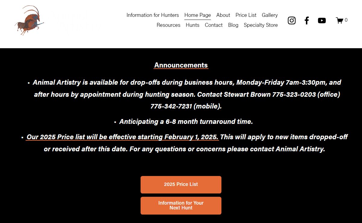 Animal Artistry - World Class Taxidermy