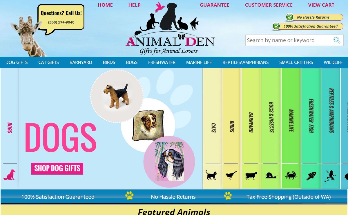 Pet Products, Pet Gifts, Animal Jewelry - AnimalDen.com