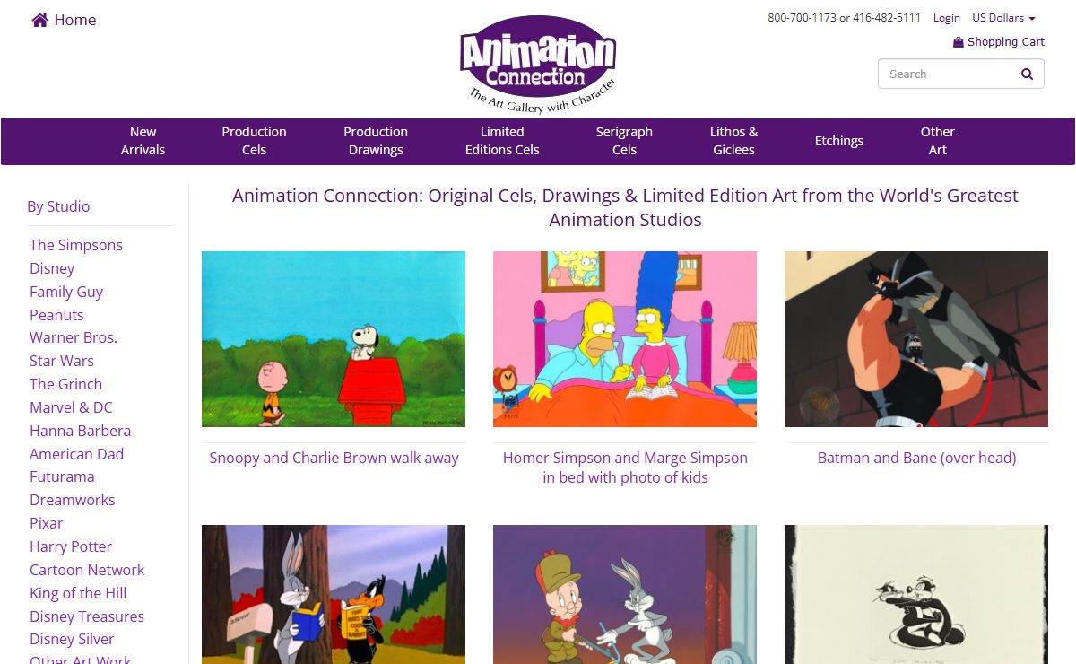 Animation Connection / Cartoon Art / Cels (Cells)