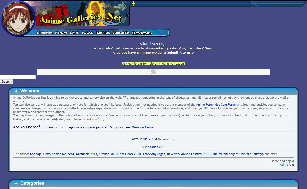 Anime Galleries dot Net - Welcome ! Pics, Images, Screencaps, and Scans