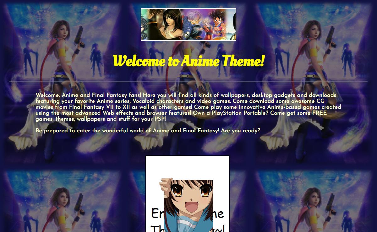 Anime Theme - Wallpapers, games and downloads for all your Anime and Final Fantasy needs!