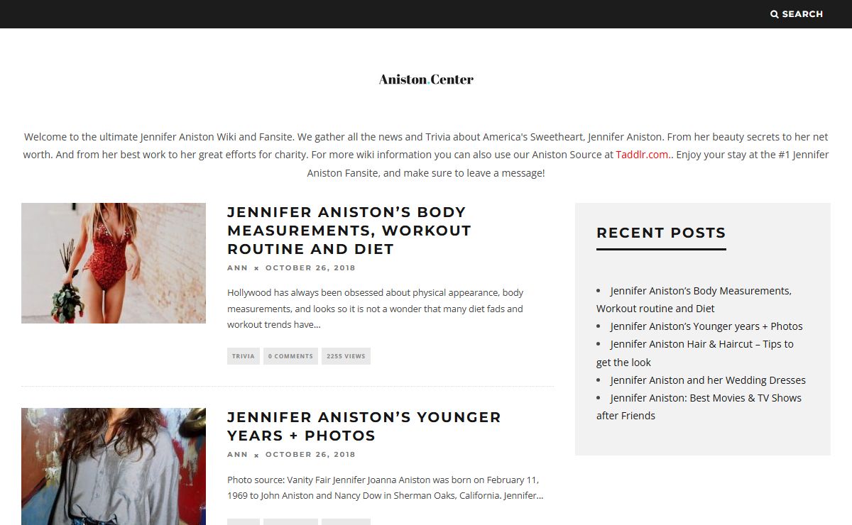Aniston Center - Jennifer Aniston Wiki, Bio, Facts & Fansite