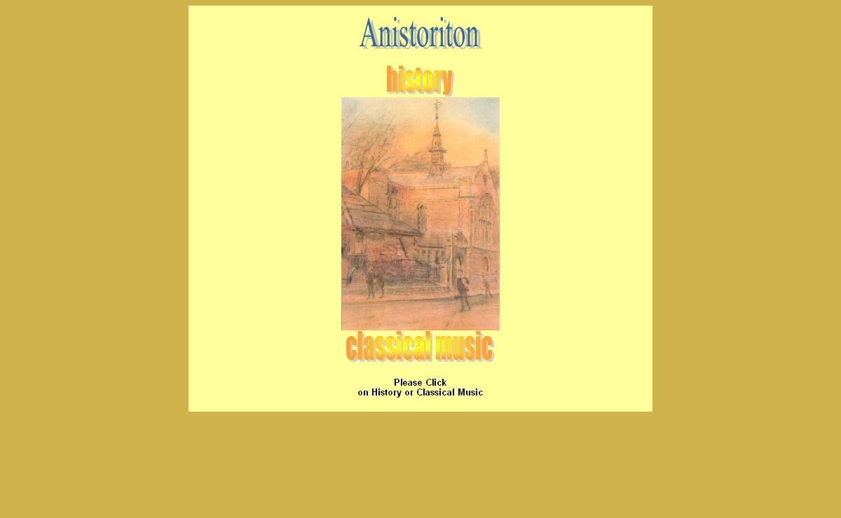 ANISTORITON History and Sinfonia Classical Music