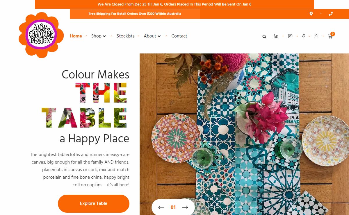 Anna Chandler Design | Colourful Homewares and Gifts