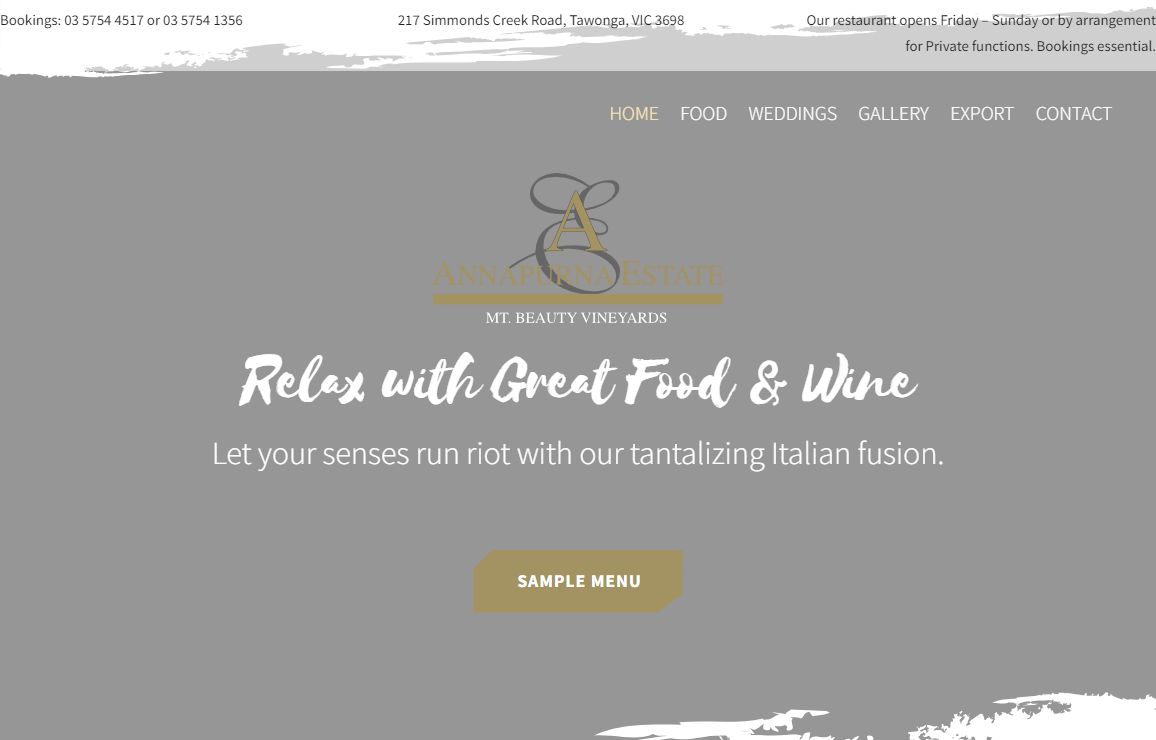 AnnaPurna Estate - Mt. Beauty Restaurant & Winery