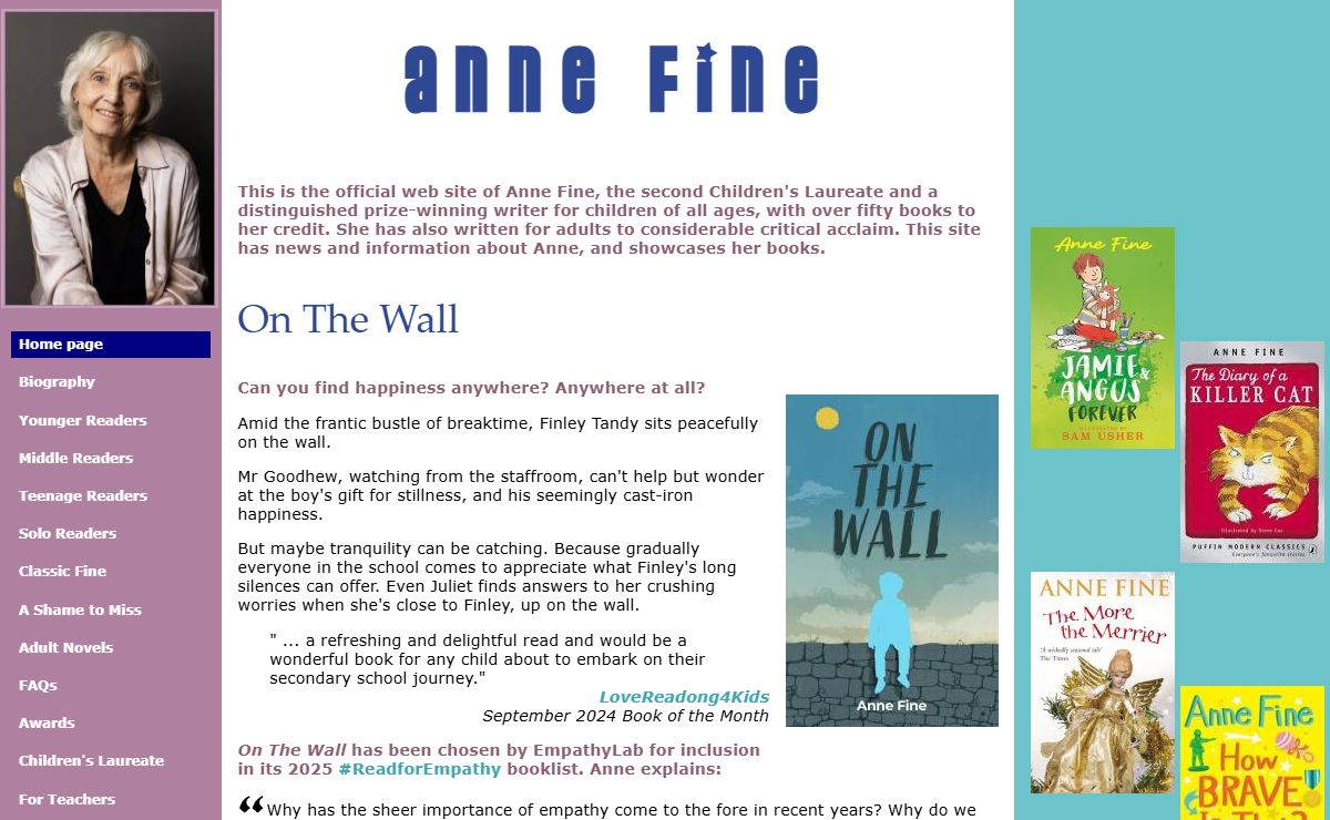 Anne Fine: Official web site