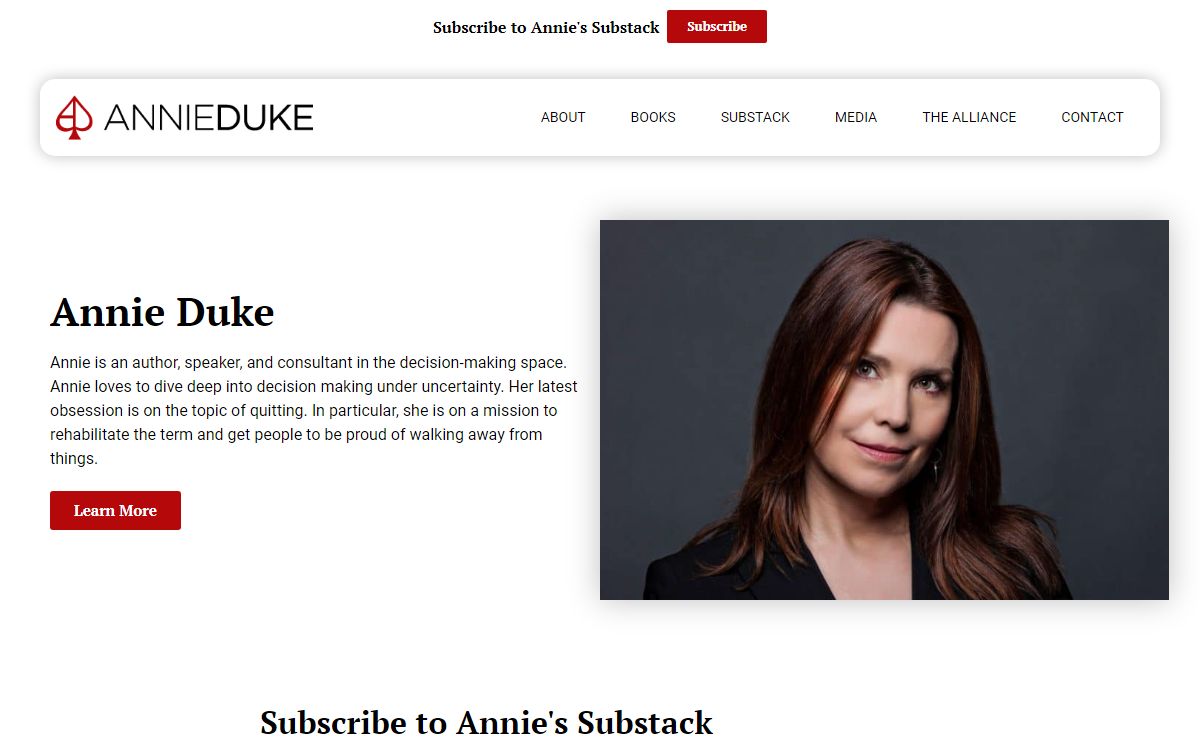 Annie Duke - Author. Speaker. Decision Strategist.