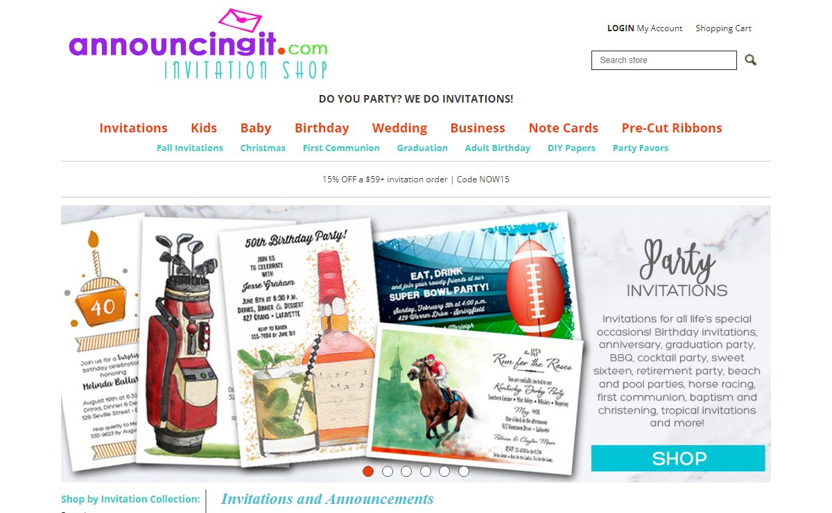 Invitations, Party Invitations for All Occasions