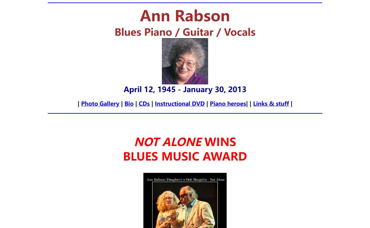 Ann Rabson home page