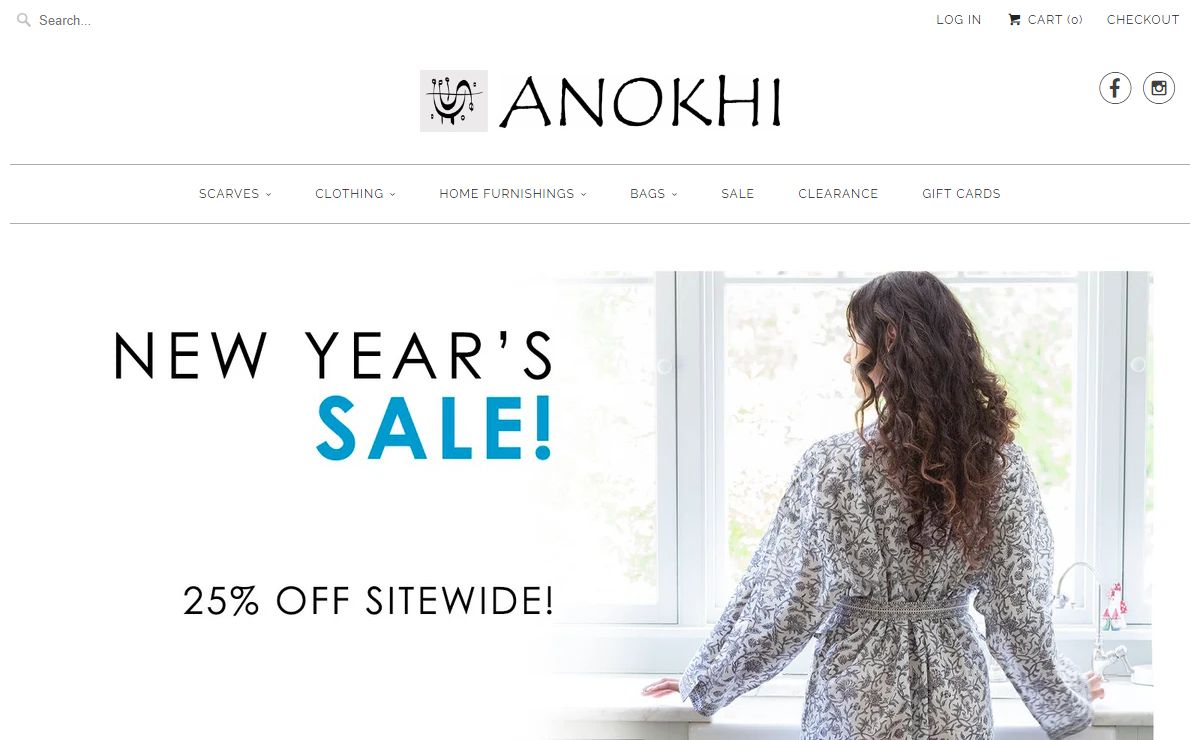 ANOKHI USA | Block Printed Cotton Clothing, Scarves & Home Furnishings
