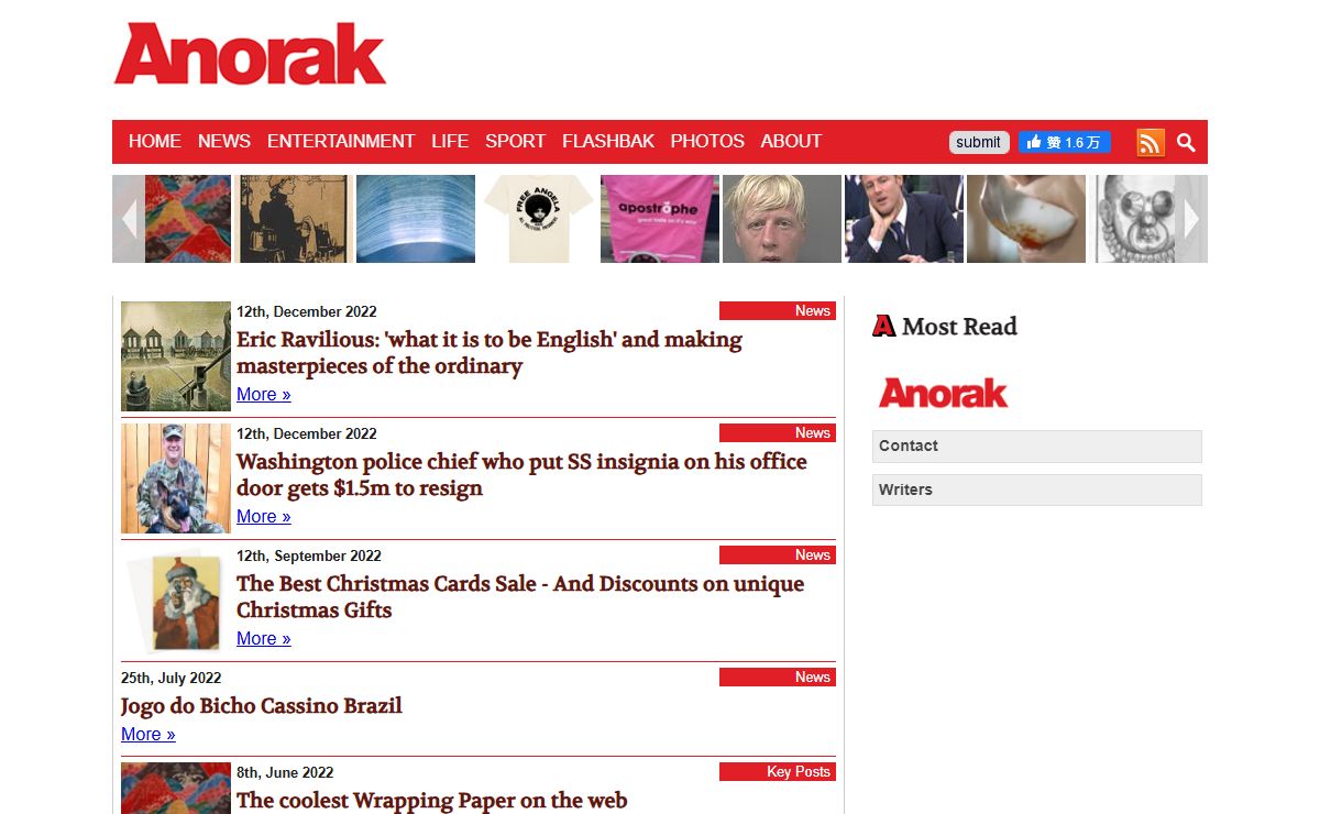 Anorak News - Pop culture, media, sport and weirdness